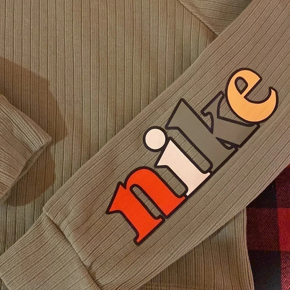 Nike Ribbed Sweater Hoodie Sage Retro - Picture 4 of 4